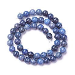 Dumortierite Natural Dumortierite Quartz Beads Strands, Round, 8mm, Hole: 0.8mm, about 49pcs/strand, 15.5 inch(39.5cm)
