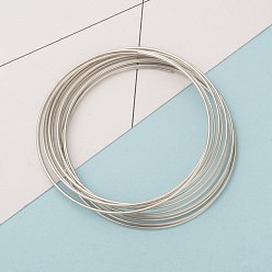 Stainless Steel Color Steel Memory Wire, for Wrap Bracelets Making, Stainless Steel Color, 18 Gauge, 1mm, about 800 circles/1000g