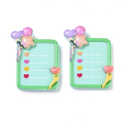 Аквамарин Непрозрачная смола декодирует кабошоны, блокнот, аквамарин, 29.5x23.5x7.5 мм