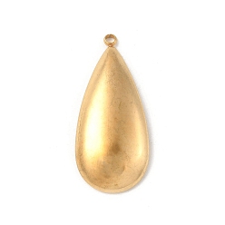 Настоящее золото 18K 304 подвески из нержавеющей стали, очарование слезы, реальный 18 k позолоченный, 35.5x16x4 мм, отверстие : 1.8 мм