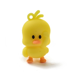 Желтый 3d пластиковые подвески, подвесные украшения для сумки-брелока, желтые, 41x22.5x22 мм, отверстие : 3 мм