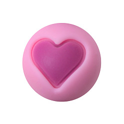 Сердце Круглые пищевые экологически чистые силиконовые бусины, сердце, 15 мм