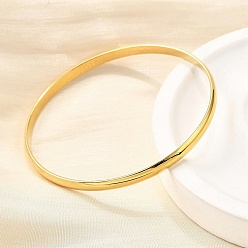 Золотой 304 простые браслеты из нержавеющей стали для женщин, золотые, 1/8 дюйм (0.4 см), внутренний диаметр: 2-1/2 дюйм (6.3 см)