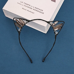 Дымчатый Кварц Резинки для волос из натурального дымчатого кварца, резинки для волос с кошачьими ушками, для женщин девушек, 160x156x50 мм