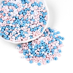 Темно-Голубой Непрозрачные акриловые бусины, слеза, глубокое синее небо, 5x5x3 мм, отверстие : 1.5 мм, Около 11630 шт / 500 г