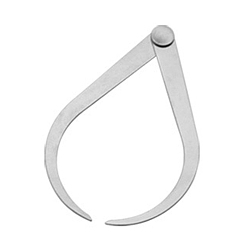 Нержавеющая Сталь Цвет Профессиональный штангенциркуль из нержавеющей стали с изогнутыми ножками, глиняная скульптура керамика мерные гончарные инструменты, цвет нержавеющей стали, 18 см