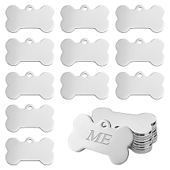 Нержавеющая Сталь Цвет 28 шт. 304 подвески из нержавеющей стали, костяное очарование, цвет нержавеющей стали, 28.5x49x1.8 мм, отверстие : 4 мм