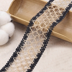 Noir Ruban tressé en lin m, rubans de décoration, noir, 2 pouces (1-3/4 mm), environ 43 yards (2.19m)/pc