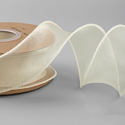 Папайя Оранжевый Полиэстер органза лента, для упаковки подарков, изготовление галстука-бабочки, плоский, papayawhip, 1-5/8 дюйм (40 мм), около 9.84 ярдов (9 м) / рулон