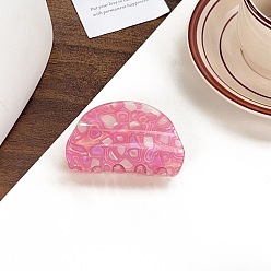 Ярко-Розовый Акриловые коготь заколки, ярко-розовый, 80x43 мм