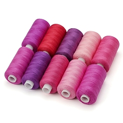 (52) Непрозрачная лаванда 10 цвета полиэфирной швейной нитки, разноцветные, 260x60x27 мм, 10 шт / комплект