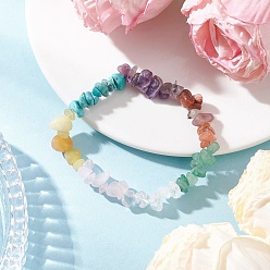 Смешанные камни Браслеты из натуральных и синтетических бусин с чакрами для мужчин и женщин, внутренний диаметр: 1-3/4 дюйм (4.6 см)