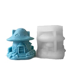 Белый Грибной домик свечи своими руками силиконовые формы, пищевой силикон, изготовление украшений, для изготовления свечей, белые, 100x100x98 мм