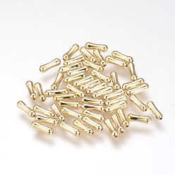 Real 18K Gold Plated Brass Beads, Tube, Nickel Free, Real 18K Gold Plated, 7x2mm, Hole: 0.5mm