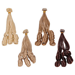 (52) Непрозрачная лаванда 4шт. 4 цветов, термостойкое волокно, длинные плоские кудрявые волосы для кукольного парика, для поделок девушки bjd makings аксессуары, разноцветные, 7.87~39.37 дюйм (200~1000 мм), 1 шт / цвет