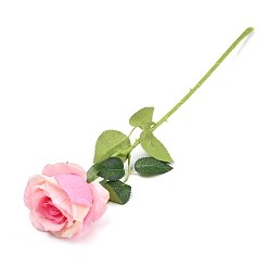 Lavender Cloth Imitation Rose, with Plastic Flower Diameter, Artificial Flower Bouquets, for Wedding Bouquet Floral Arrangement Table Decoration, Lavender, 520mm