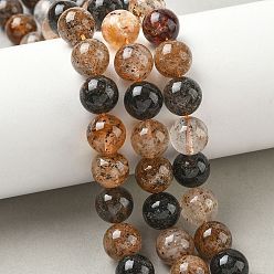 Herkimer Diamond Нити натуральных алмазных бусин херкимер, круглые, 10.5 мм, отверстие : 1 мм, около 36 шт / нитка, 15.16'' (38.5 см)