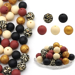 Индийский Красный Фокальные бусины из пищевого силикона, Индийская красная, 15 мм, 50 шт / комплект