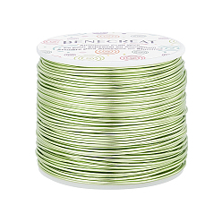Желто-Зеленый Круглая алюминиевая проволока, желто-зеленый, 17 датчик, 1.2 мм, около 380.57 футов (116 м) / рулон
