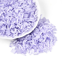 Лиловый Стеклярус, имитации кошачьего глаза , сирень, 6.5~7x1.5~2 мм, отверстие : 0.8~1 мм, Около 13636 шт / фунт