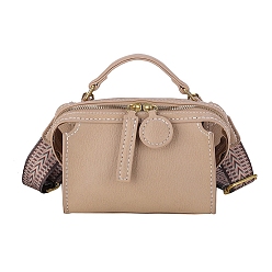 BurlyWood DIY PU Leather Rectangle Crossbody Lady Bag Making Sets, Shoulder Bags Kit for Beginners, BurlyWood, 18x8x12cm