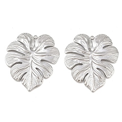 Нержавеющая Сталь Цвет 304 подвески из нержавеющей стали, лист, без кадмия, без никеля и без свинца, цвет нержавеющей стали, 38x33x2.5 мм, отверстие : 1.5 мм