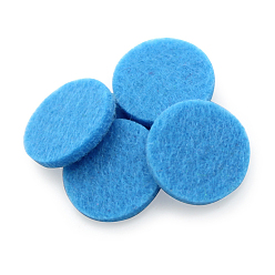 Deep Sky Blue Fibre Perfume Pads, Essential Oil Diffuser Locket Pads, Flat Round, Deep Sky Blue, 2.2cm