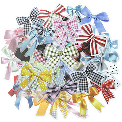 Mixed Color 4 Sets PVC Plastic Decorative Sticker Labels, Bowkont Shape, Mixed Color, 37~50x33.5~67x0.1mm, 50pcs/set