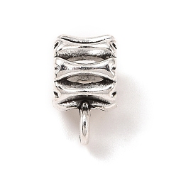 Античное Серебро Поручни из сплава в тибетском стиле, петля под залог, Вешалка ссылки, колонка, античное серебро, 10x6x7 мм, отверстие : 1.5 мм, внутренний диаметр: 5 мм, 1041 шт / 500 г