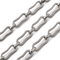 Нержавеющая Сталь Цвет 304 цепи прямоугольные звенья нержавеющие, несварные, цвет нержавеющей стали, 15x6x1.3 мм