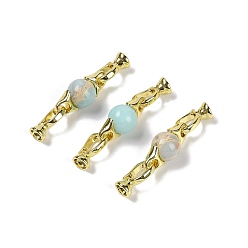 Шушан Камень Натуральный камень шоушань с латунными складными застежками, реальный 18 k позолоченный, долговечный, стойки покрытие, круглые, 38 мм