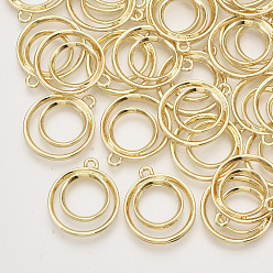 Light Gold Подвески из сплава , кольцо, золотой свет, 24x20x2 мм, отверстие : 1.8 мм