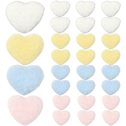 (52) Непрозрачная лаванда 40 шт. 4 цвета шерсть и ткань украшения аксессуары, для поделок поделки, сердце, разноцветные, 32x39x1.5~15 мм, 10 шт / цвет