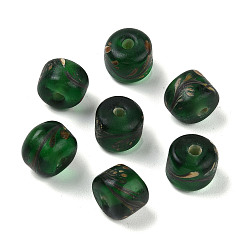 Темно-серый Бусины лэмпворк , колонка, темно-серый, 11~13x10~11 мм, отверстие : 2~3 мм