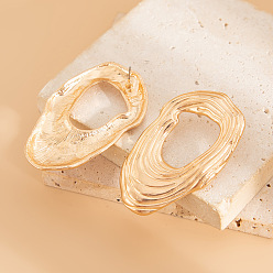 Light Gold Серьги-гвоздики из сплава Nuggets, золотой свет, 60 мм