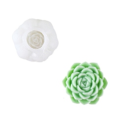 Белый Суккулентное растение свечи своими руками силиконовые формы, пищевой силикон, изготовление украшений, для изготовления свечей, белые, 95x91x50 мм