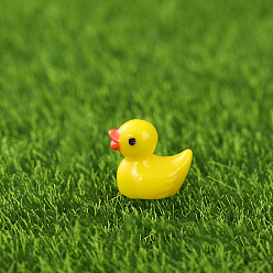 Желтый Мини-утиные украшения из смолы, для кукольных аксессуаров, притворяющихся опорными украшениями, желтые, 17x15 мм