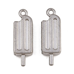 Нержавеющая Сталь Цвет 304 подвески из нержавеющей стали, очаровывать ледяным присоском, цвет нержавеющей стали, 17x5.5x3 мм, отверстие : 1 мм