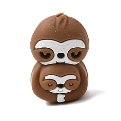 Верблюжий Силиконовые бусины на день матери, фокусные бусы, обезьяна, верблюжие, 29x19x17 мм, отверстие : 2 мм