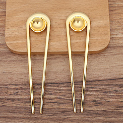 Золотой Находки вилок для волос из сплава, золотые, 97x24 мм