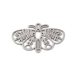 Нержавеющая Сталь Цвет 201 подвески из нержавеющей стали, лазерная резка, бабочки прелести, цвет нержавеющей стали, 17.5x29.5x1 мм, отверстие : 1.6 мм