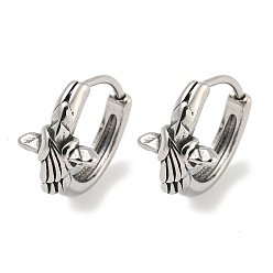 Ring 316 серьги-кольца из хирургической нержавеющей стали, античное серебро, кольцо, 13.5x9 мм