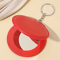 Красный Брелки из искусственной кожи, украшения для сумок и кошельков, зеркало, плоско-круглые, красные, 13x8 см