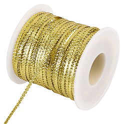 Желтый Блестящая нейлоновая лента, для плетения дредов, Подарочная упаковка, украшение подвесное, желтые, 1/8 дюйм (3 мм)