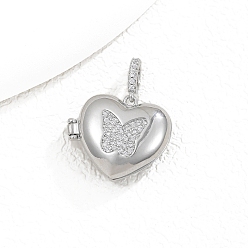 Слово Латунные подвески с микропаве из прозрачного кубического циркония, сердце, платина, слово, 28x23 мм