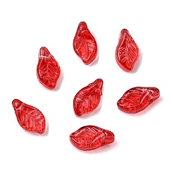 (123L) Белый крем непрозрачный блеск Стеклянные бусины, лист, огнеупорный кирпич, 12x6.5x5 мм, отверстие : 0.8 мм