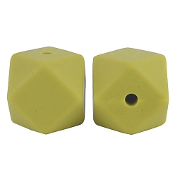 Цвет Оливы Восьмиугольные бусины из пищевого силикона, оливковый, 17 мм