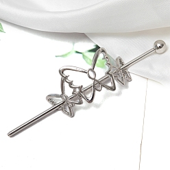 Платина Легированные Палочки для Волос, бабочка, платина, 200 мм