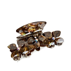 Сиена Заколки для волос в форме когтей из ацетата целлюлозы, аксессуары для волос для женщин и девочек, цветок, цвет охры, 109 мм