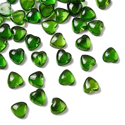 Диопсид Натуральный зеленый диопсид класса АА кабошоны, сердце, 4x4x2 мм